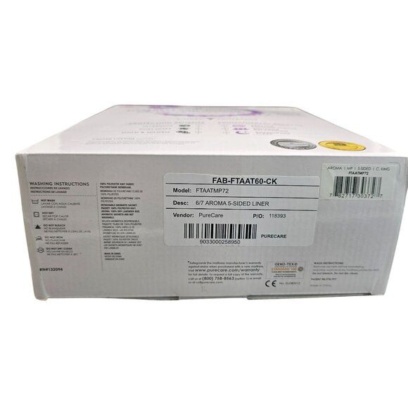 PureCare 5-Sided Cal King Mattress Protector Aromatherapy Universal Depth GG3500 - Picture 8 of 8